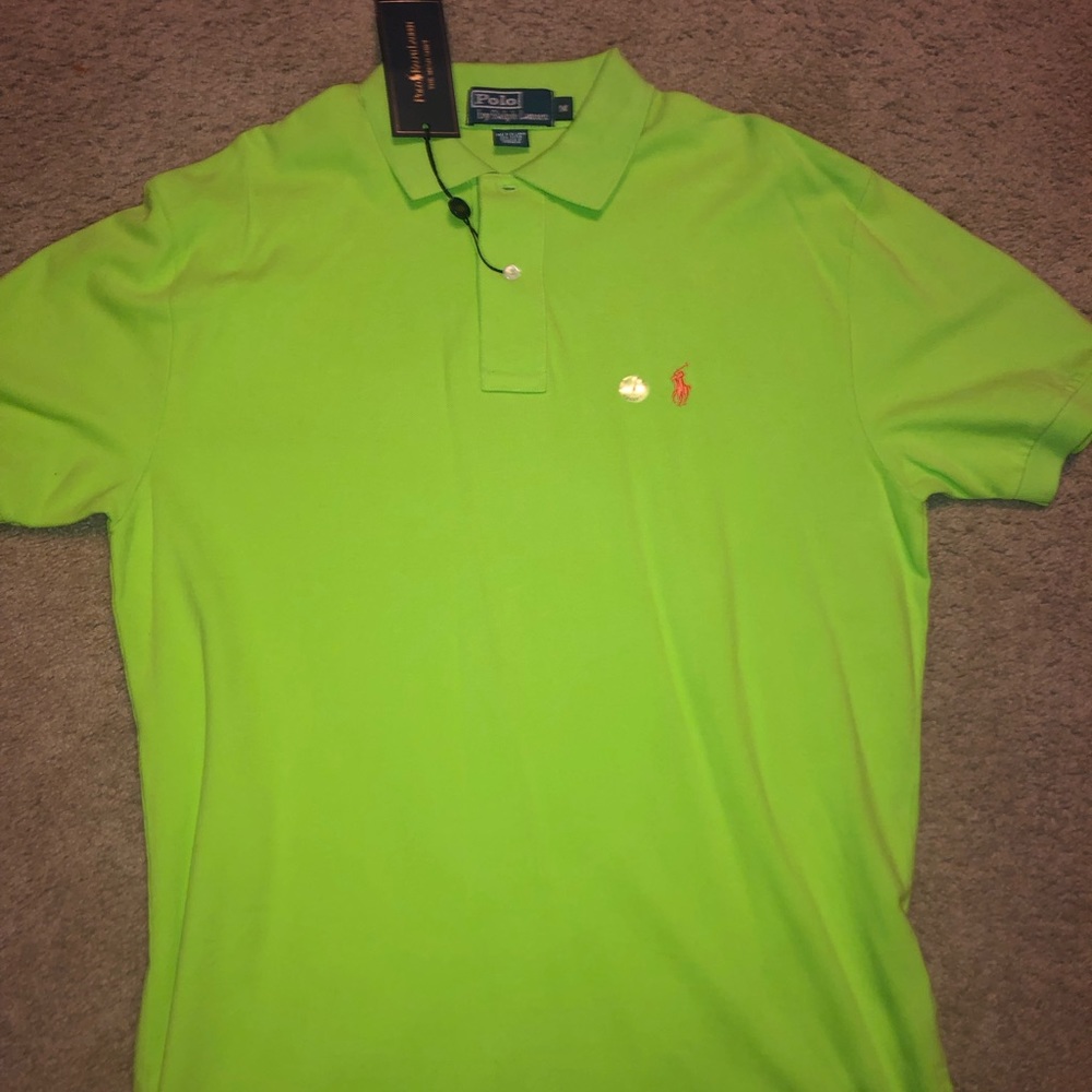 NWT green polo collared shirt